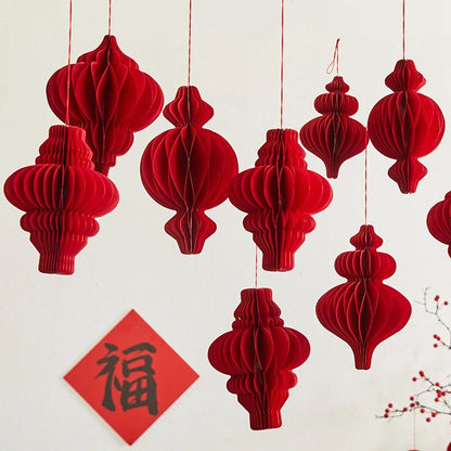 Chinese New Year 3D Hanging Ball Ornaments – Festive New Year Pendant Decorations for Wedding, Party, Tree & Home Decor