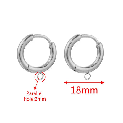 10-Piece Gold Stainless Steel Hoop Earring Hooks with Round Posts – DIY Earring Making Supplies & Jewelry Findings for Women