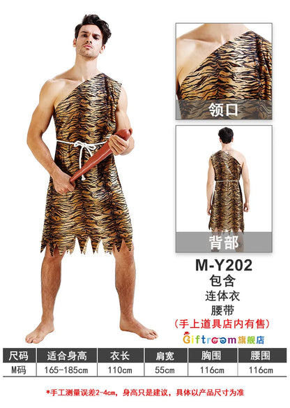 Cosplay Hunter Costume | Unisex Tribal-Inspired Wilderness Outfit for Halloween, Stage Performance & Party Roleplay