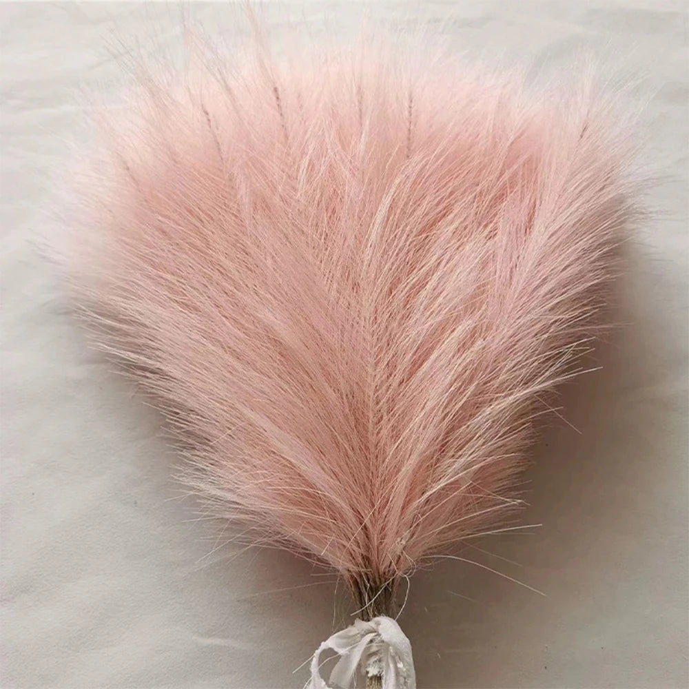 5/10/20pcs Herbe de la Pampa Artificielle – Fleurs de roseau synthétiques moelleuses style bohème pour la décoration de mariage, les arrangements de fête, la décoration intérieure et la conception florale DIY (42cm)