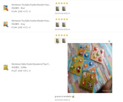 Jouet de puzzle en bois Montessori pour bébé – Jeu d'apprentissage éducatif pour les tout-petits de 1 à 3 ans, activité de développement cérébral d'association de formes pour enfants, cadeau d'anniversaire et jouet d'apprentissage précoce