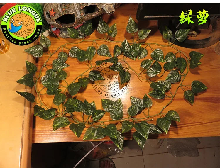 Bendable Reptile Jungle Vines – Flexible Foam Rattan Fake Branches for Lizard & Chameleon Terrariums, Rainforest Habitat Landscaping Decor