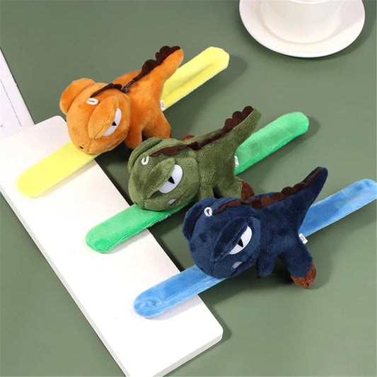 7-Color 8CM Dinosaur Plush Doll – Cute Stuffed Toy Bracelet & Belt Decoration, Portable Dinosaur Accessory, Gift Toy for Kids