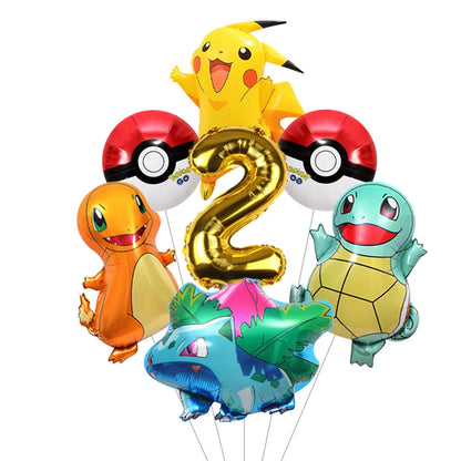 Cartoon Pikachu Shaped Foil Balloons – Aluminum Film Balloons for Indoor & Outdoor Party Decorations
