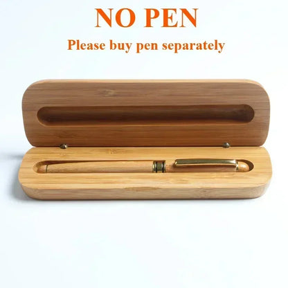 Custom Logo Bamboo Wooden Ballpoint Pen – Laser Engraved Personalized Signature Pen with Company Name, Business & Graduation Gift Box