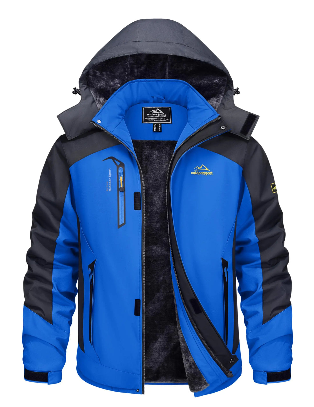 TACVASEN Men’s Winter Ski Jacket – Thick Fleece-Lined Waterproof Windbreaker, Warm Outdoor Parka for Snowboarding, Hiking & Mountain Trekking