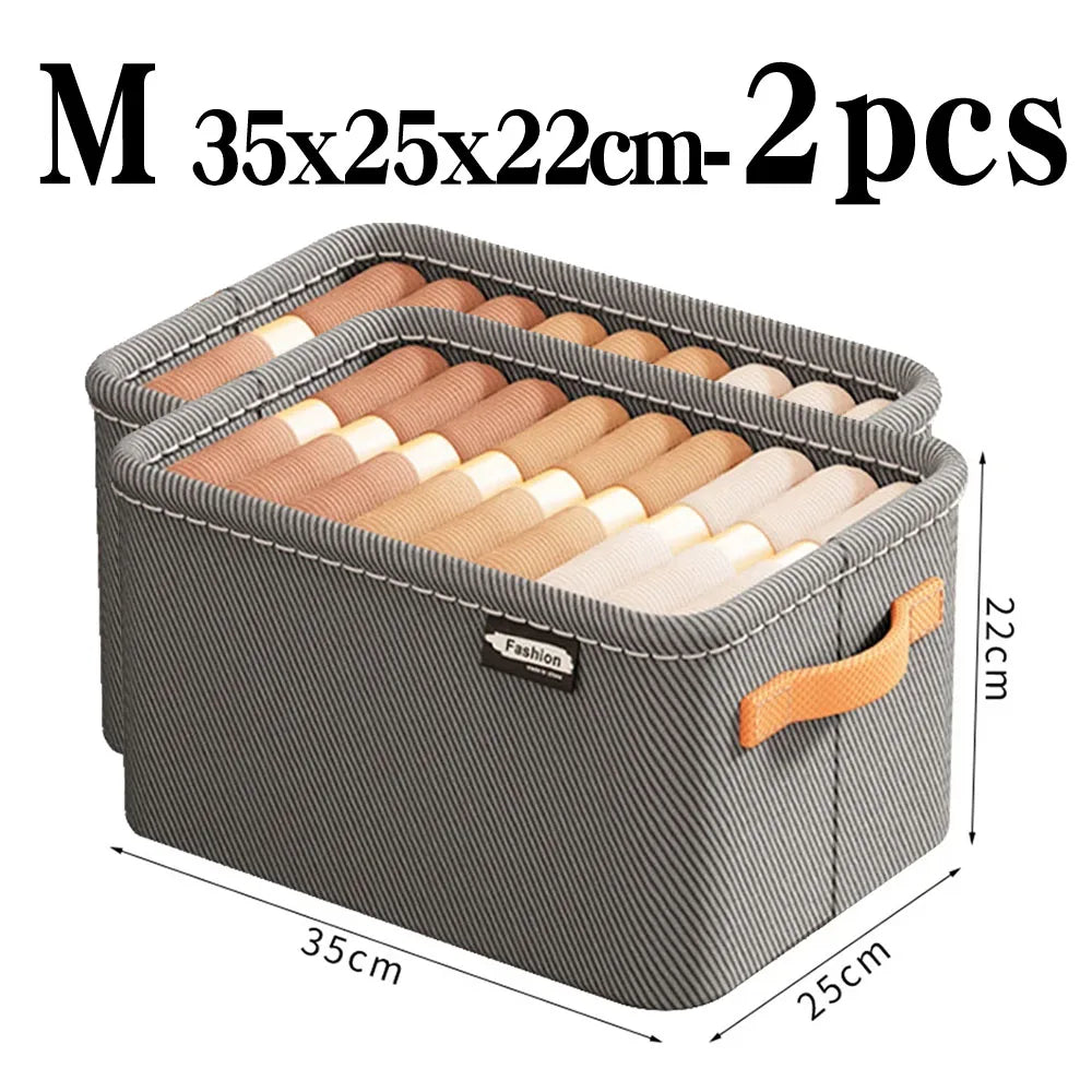 Thickened Clothes Storage Organizer – Foldable Wardrobe Storage Box for Pants, Sweaters, Jeans & Clothing, Drawer Organizer Cabinet Storage Container for Home Organization