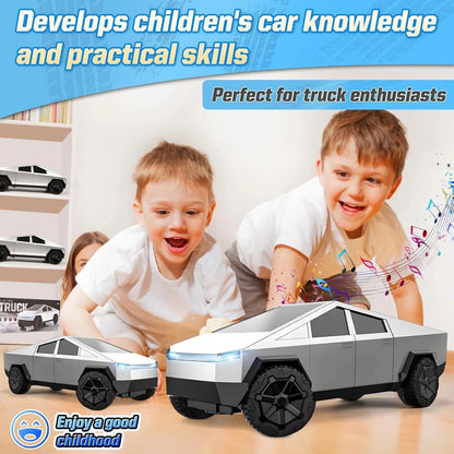 1:24 RC Cybertruck Camioneta a Control Remoto 4WD con Motores Duales, Luces LED y Juguete de Coche RC Todoterreno de 27MHz para Niños