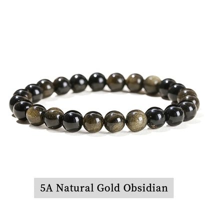 Pulsera de Cuentas de Piedra Natural – Pulsera de Gemas de Amatista, Ojo de Tigre, Cuarzo Cristal y Ágata para Mujeres y Hombres, Regalo de Joyería de Energía Reiki