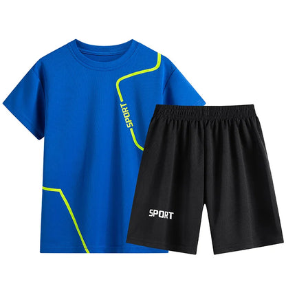 Maillot et short de football pour enfants Ensemble d'entraînement 2 pièces pour garçons