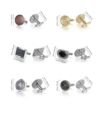 Luxury Copper Cufflinks for Men – Round & Square Shirt Cuff Links for Wedding, Business & Formal Wear | Men's Fashion Accessories Gift