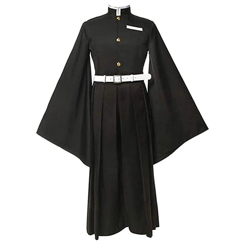 Demon Slayer Kisatsutai Uniform Cosplay Costume & Wig Set – Anime Halloween Party Outfit for Convention & Roleplay Wear