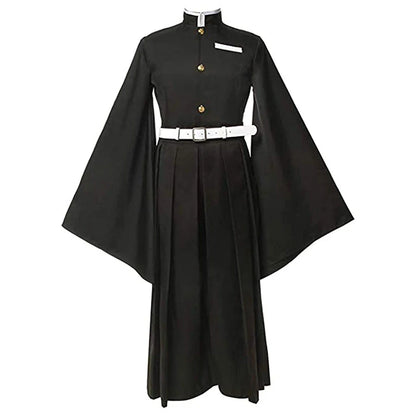 Demon Slayer Kisatsutai Uniform Cosplay Costume & Wig Set – Anime Halloween Party Outfit for Convention & Roleplay Wear