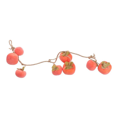 8PCS Lifelike Artificial Persimmon Fruits – Orange Simulation Fruit with Frost Design for Wall Hanging, Home Decor & Autumn Decorations