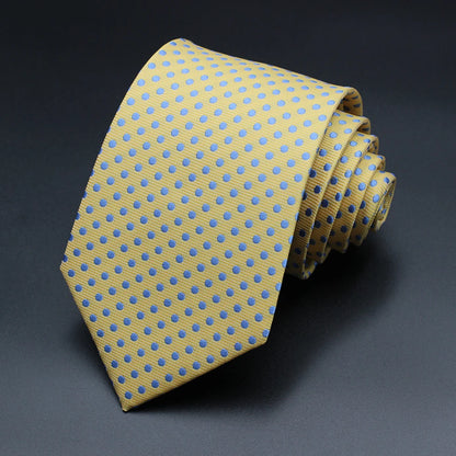 Corbata Floral de Puntos para Hombre – Corbata Casual de Moda Azul Roja Amarilla para Negocios, Bodas y Ocasiones Formales | Accesorio de Regalo