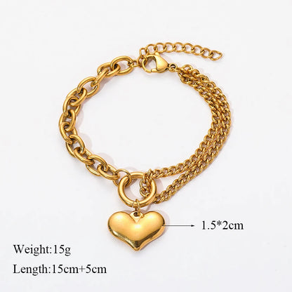 Pulsera de acero inoxidable 316L con dijes de estrellas de mar, luna y estrellas doradas – Cadena de muñeca moderna para mujer, regalo de joyería para fiestas