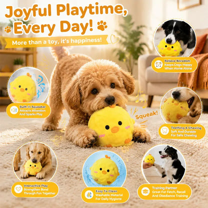 Squeaky Plush Spiky Ball Dog Toy – Interactive Chew & Training Toy for Boredom Relief, Teeth Cleaning & Puppy Play