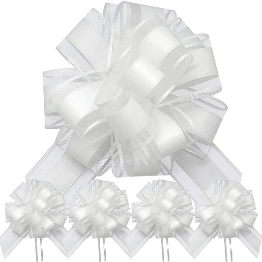 10-20 Lazos de cinta para coche de boda, decoración de envoltorio de regalo de Navidad, flores artesanales DIY, suministros para fiestas de cumpleaños, San Valentín