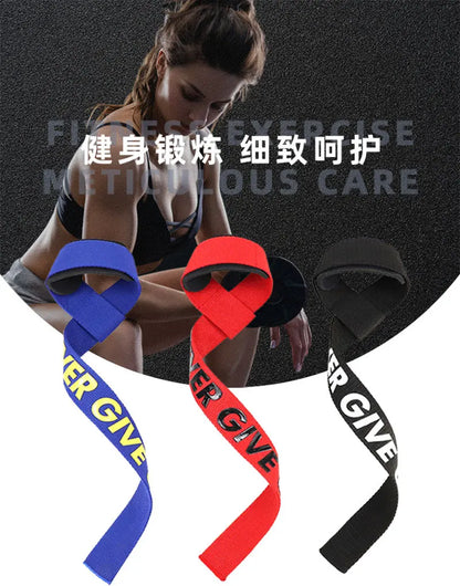 1Pair Non-Slip Weightlifting Straps – Gym Wrist Wraps for Dumbbell Training, CrossFit, Strength Workouts & Fitness Exercise Support
