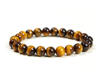 Pulsera de Cuentas de Piedra Natural – Pulsera de Gemas de Amatista, Ojo de Tigre, Cuarzo Cristal y Ágata para Mujeres y Hombres, Regalo de Joyería de Energía Reiki