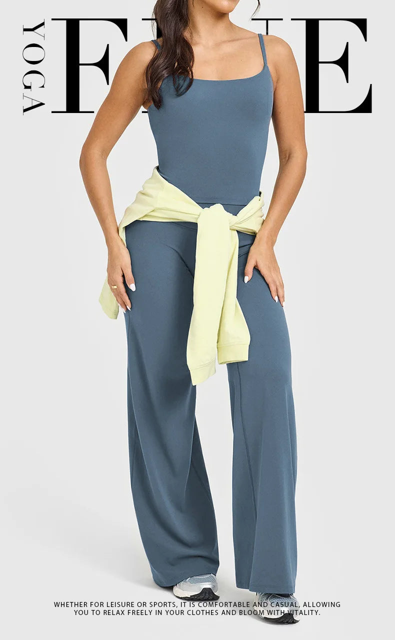 NCLAGEN Top Deportivo de Tirantes para Mujer con Sujetador Incorporado – Chaleco de Yoga con Cuello Cuadrado para Gimnasio, Correr, Fitness y Ropa Deportiva