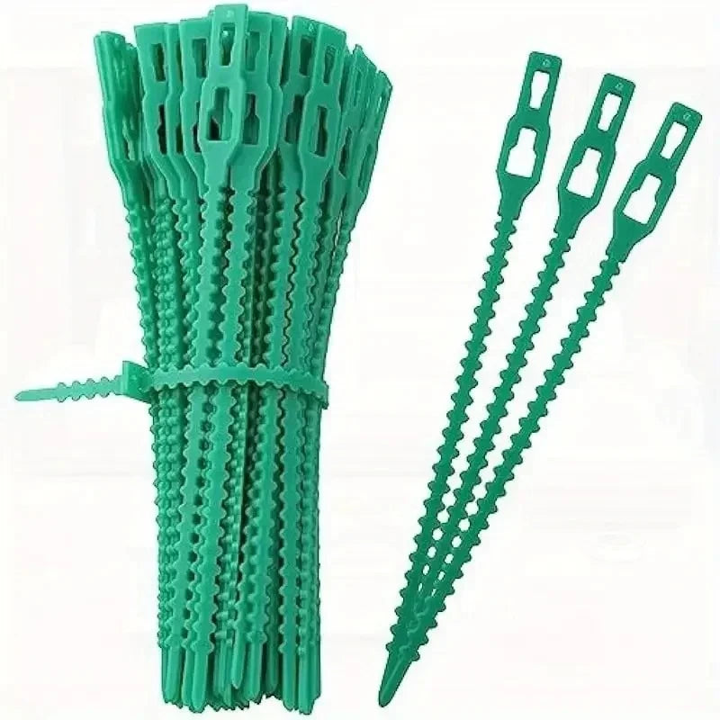 Reusable Garden Cable Ties – Adjustable Nylon Plant Support Straps for Vines, Trees, Shrubs, Gardening Fasteners, Cable Management & Outdoor Organization