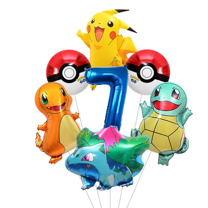 Cartoon Pikachu Shaped Foil Balloons – Aluminum Film Balloons for Indoor & Outdoor Party Decorations