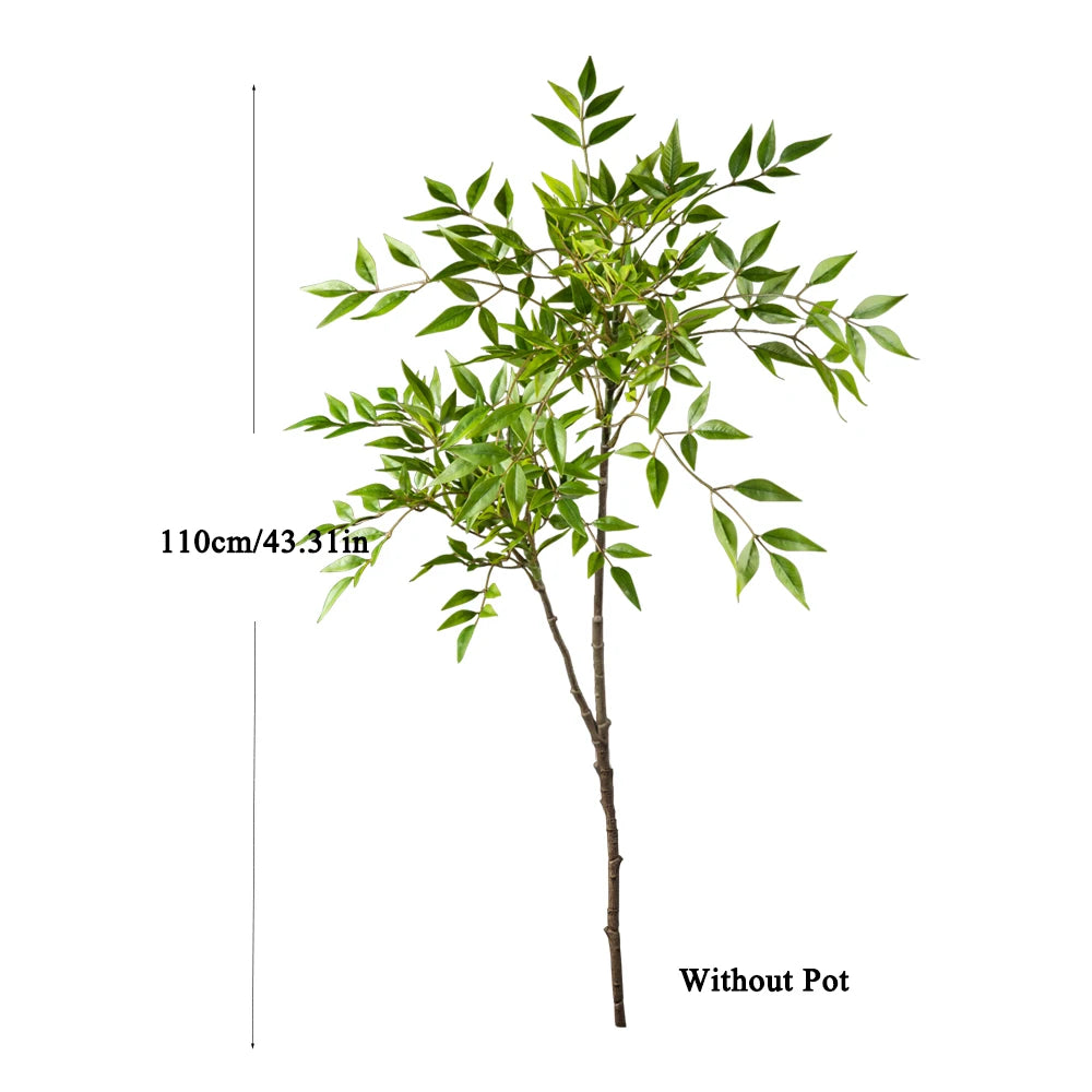 75-140cm Artificial Nandina Plant – Realistic Faux Tropical Palm Bamboo Leaves for Home, Garden, Office, Balcony & Indoor Outdoor Décor