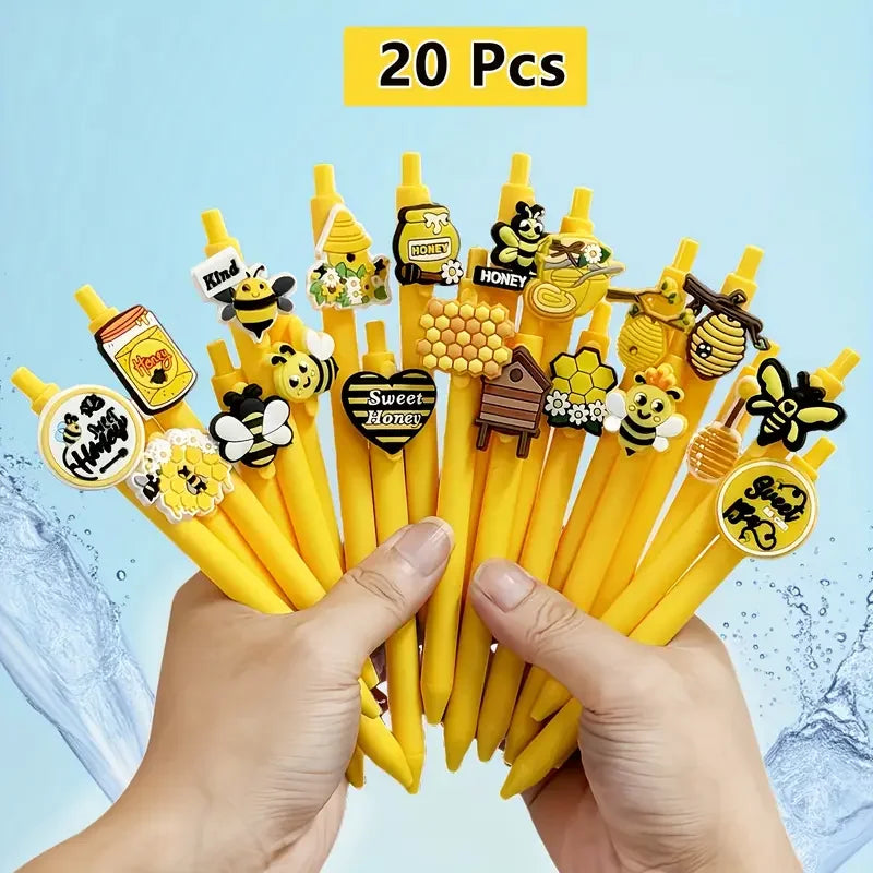 5/10/20PCS Bee Inspirational Pens – Motivational Neutral Ballpoint Pens for Employee Gifts, Bee Lovers & Thank You Gifts