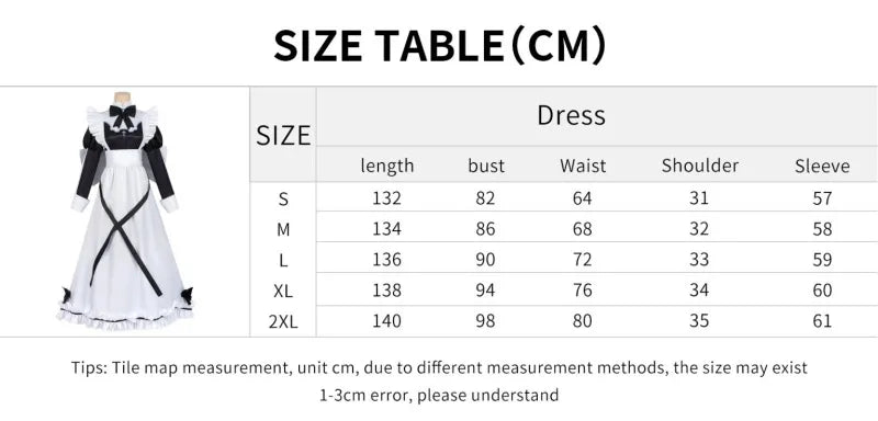 Death Game Maid Cosplay Costume – Ghost Maid Aoi Outfit | Anime Lolita-Style Dress with Hat Set (Women)