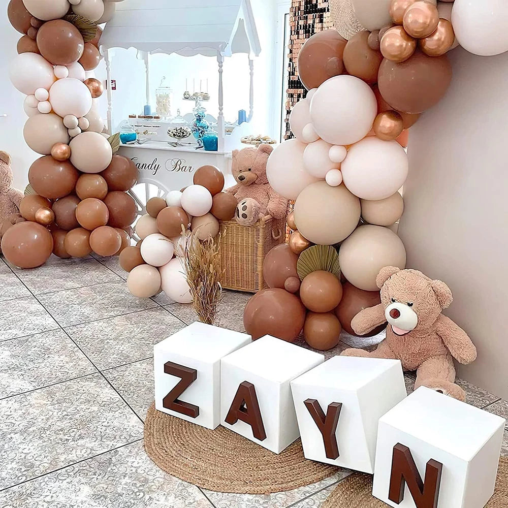 Retro Latex Balloons – 5/10/12/18 Inch White, Sand, Pink, Coffee & Sage Green Balloons for Birthday, Baby Shower & Wedding Decor