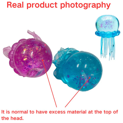 Trending Nee Doh Jellyfish & Cube Squish Toy – Soft Jelly Squeeze Stress Relief Fidget Toy, Sensory NeeDoh for Kids & Adults