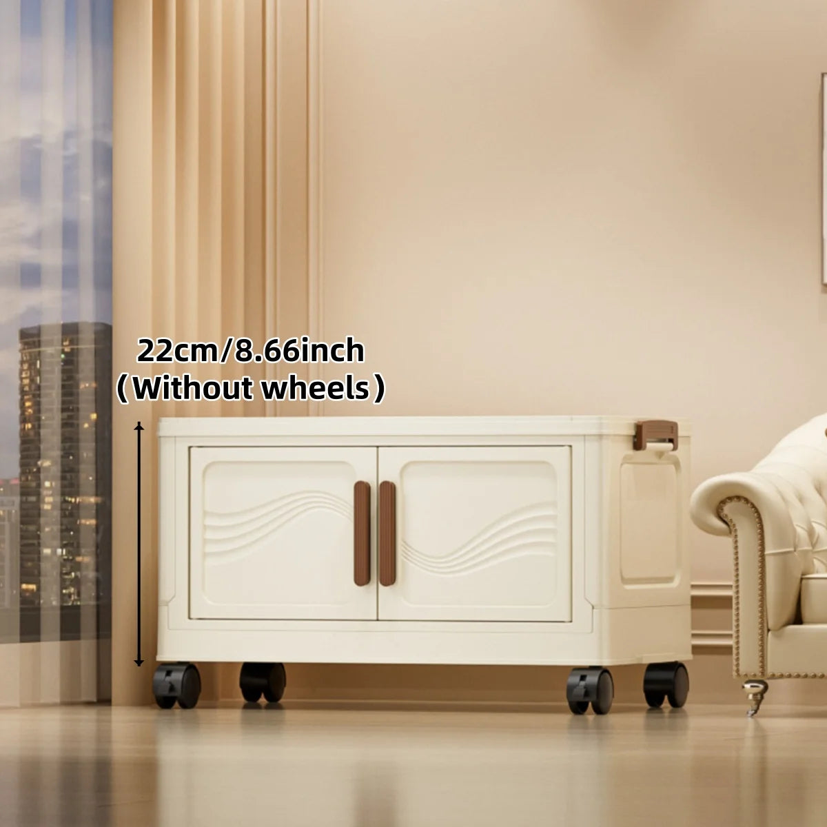 Caja de almacenamiento plegable con puerta transparente – Organizador grande y duradero para ropa, libros, juguetes y almacenamiento en el hogar