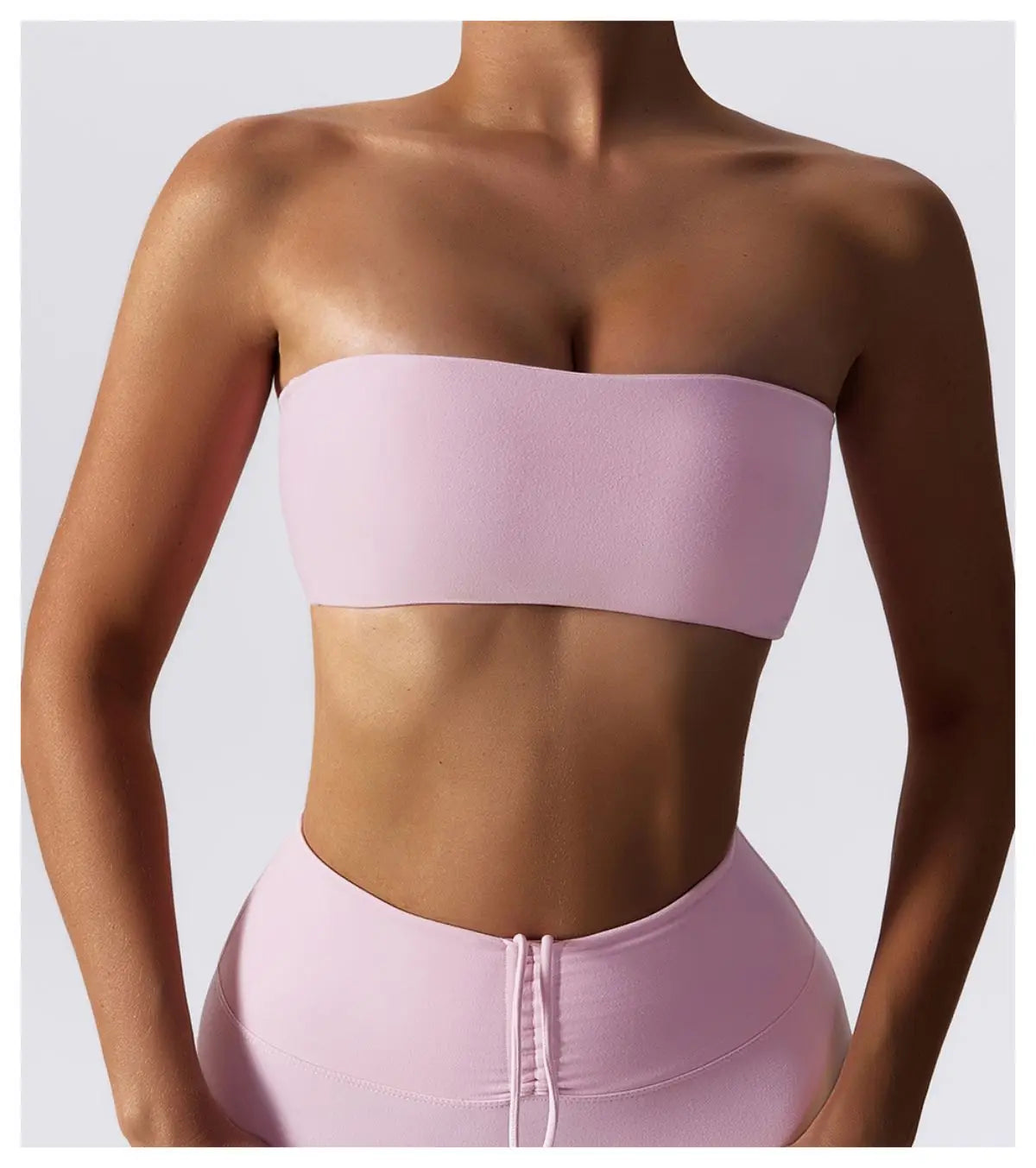 Women’s Strapless Sports Bra – Quick-Dry Tube Top Fitness Yoga Gym Chest Wrap Activewear