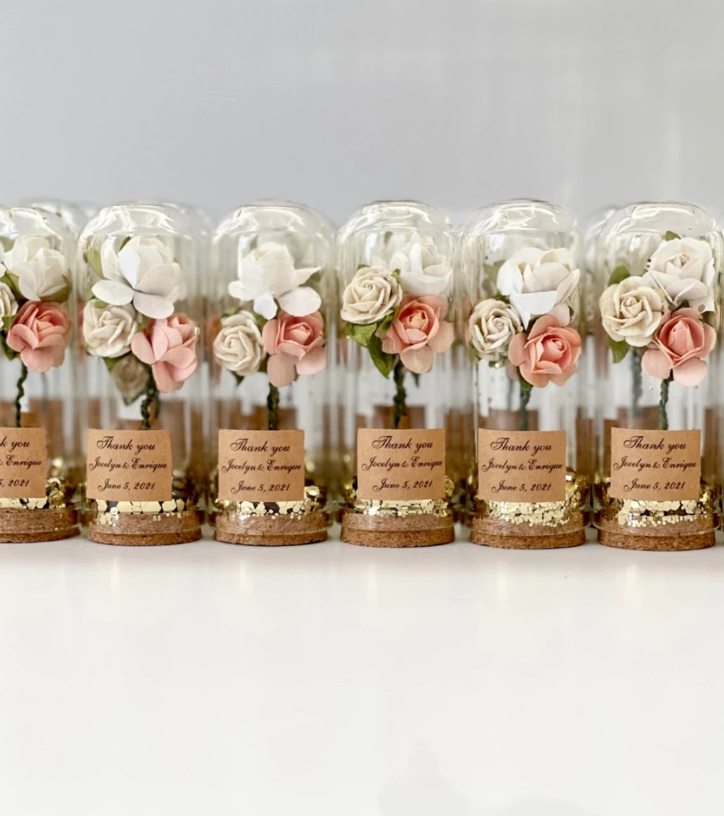 10PCS Wedding Favors for Guests – Glass Dome Cloche Decorations, Custom Wedding Party Favors for Beauty & the Beast Baby Shower