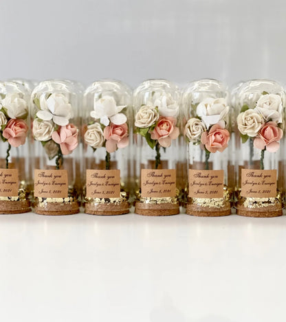 10PCS Wedding Favors for Guests – Glass Dome Cloche Decorations, Custom Wedding Party Favors for Beauty & the Beast Baby Shower