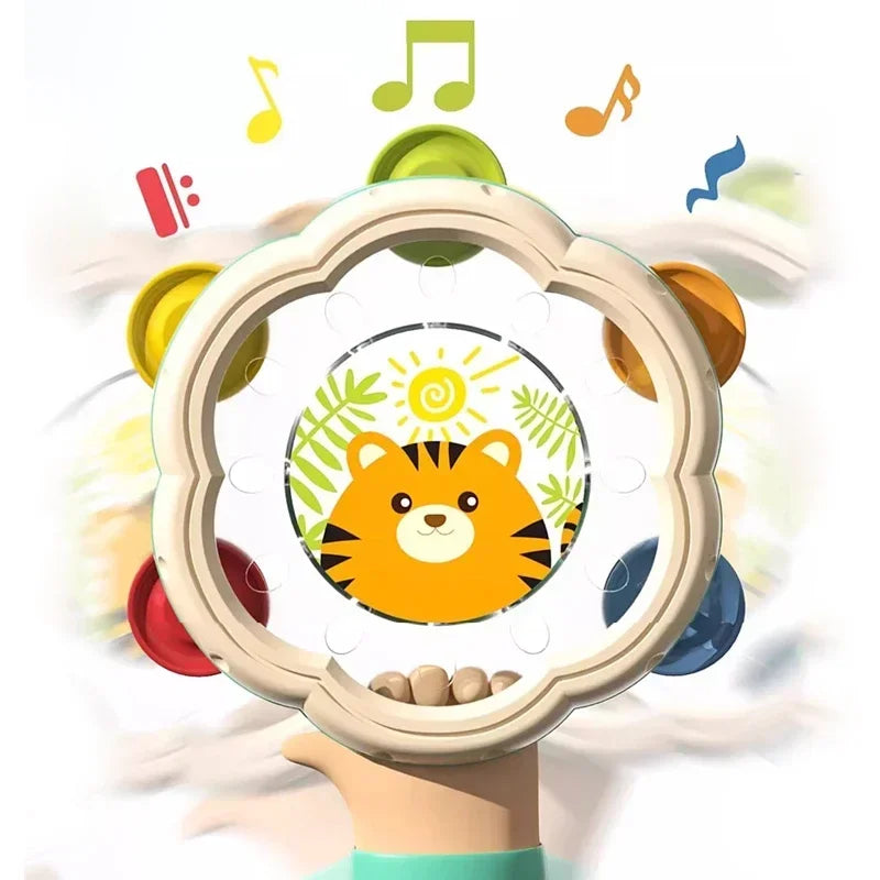 Tambor Musical para Bebés – Instrumento Montessori de Aprendizaje Temprano para Niños de 1 a 3 años, Juguete Musical Interactivo para el Desarrollo Manual, Juego Sensorial y Regalo Educativo