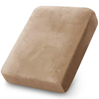 Velvet Sofa Cushion Cover – Plush Stretch Couch Slipcover Furniture Protector for Living Room