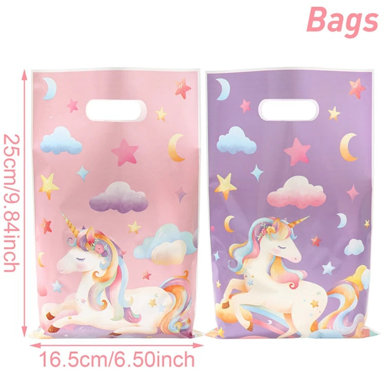 10/25/50 unidades Bolsas de Regalo de Unicornio para Dulces – Lindas Bolsas de Mano para Recuerdos de Fiesta, Decoraciones de Cumpleaños, Baby Showers, Regalos para Niños y Artículos de Celebración