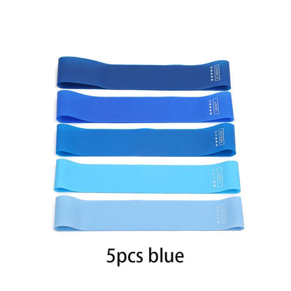 Lot de 5 bandes de résistance pour yoga – Bandes élastiques de Pilates pour musculation, étirements, entraînement musculaire et exercices de fitness à domicile