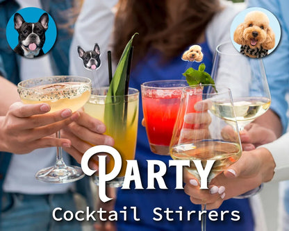 Bâtonnets à cocktail personnalisés en acrylique – Agitateurs de boisson sur mesure pour mariages, baptêmes et fêtes