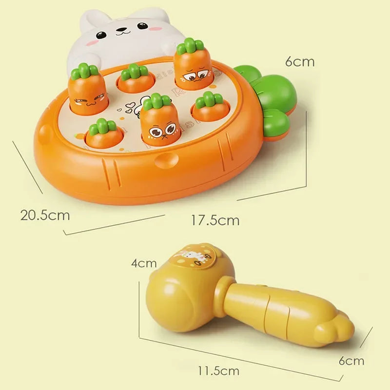 Juego de martillar de madera Montessori – Juguete de aprendizaje para niños pequeños con temática de animales de dibujos animados, juego interactivo para padres e hijos, regalo de cumpleaños para el desarrollo temprano