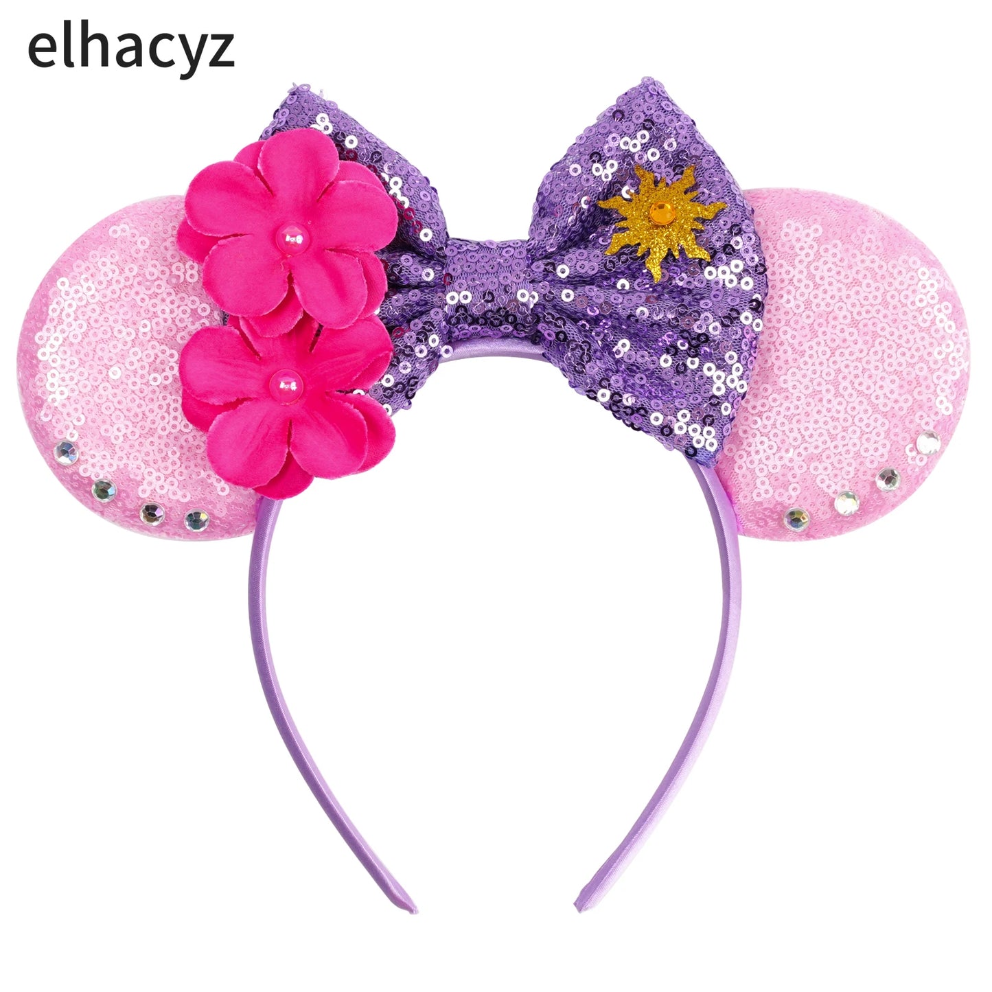 Diadema con Orejas de Rana de la Princesa Tiana – Diadema con Lazo y Corona Inspirada en Disney para Mujeres y Niñas | Accesorios para el Pelo de Festival y Niños