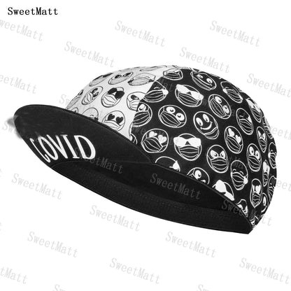 SweetMatt Retro Cycling Cap – Cartoon Beer, Coffee & Ice Cream Print Quick-Dry Polyester Sports Hat for Summer Bike Riding