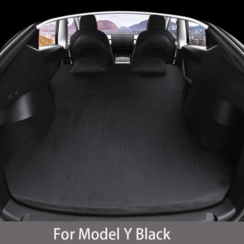 Matelas pneumatique gonflable pour Tesla Model 3 et Model Y (2017–2026) – Lit de voyage en daim pour le camping, les road trips et les aventures en plein air