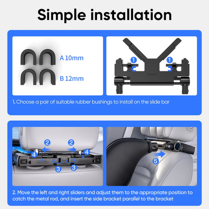 Adjustable Memory Foam Car Headrest Pillow – 180° Rotating Neck Support Cushion for Travel, Road Trips & Comfortable Car Sleeping