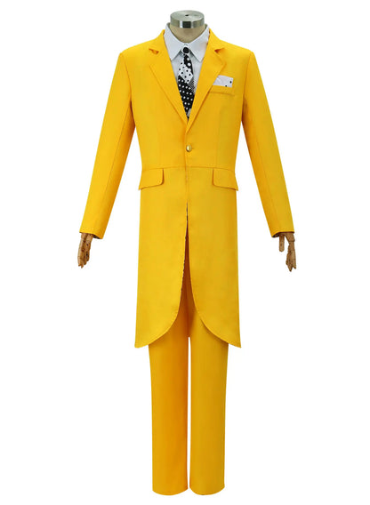 The Mask (Jim Carrey Inspired) Cosplay Costume – Yellow Suit with Green Mask & Hat for Halloween, Carnival & Masquerade Roleplay