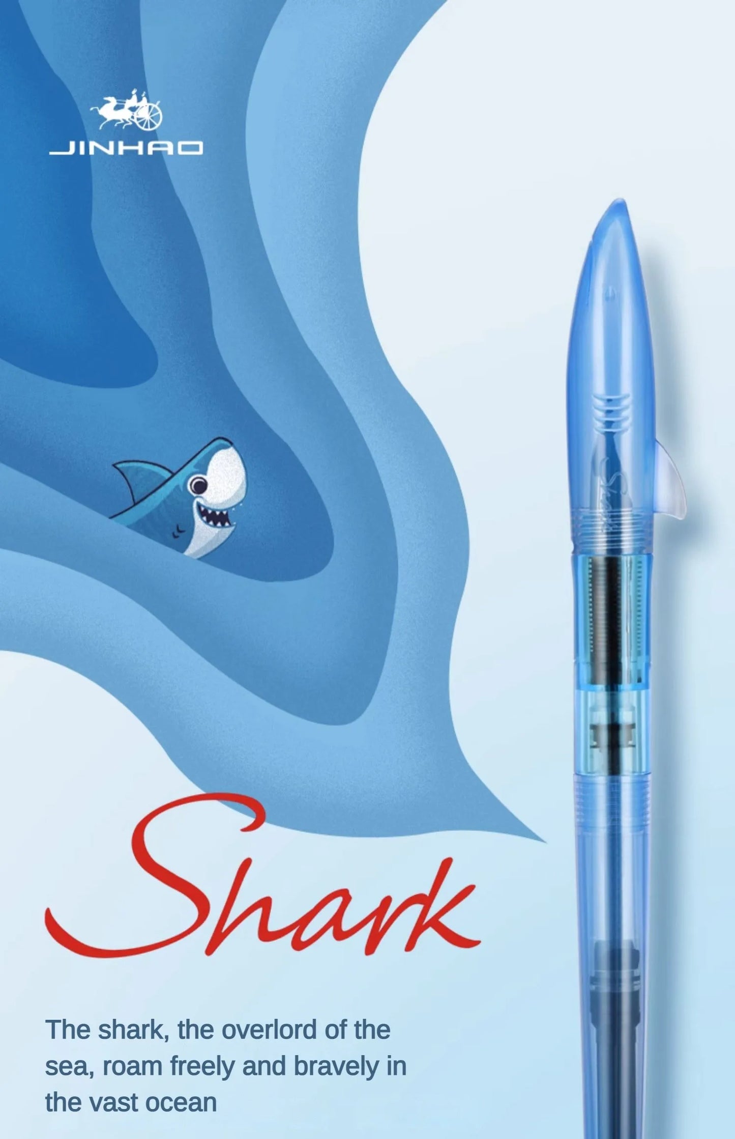 Stylo-plume Jinhao Shark – Stylo-plume à plume fine de 0,5 mm pour la calligraphie, l'écriture, le travail de bureau, les fournitures scolaires et la papeterie étudiante