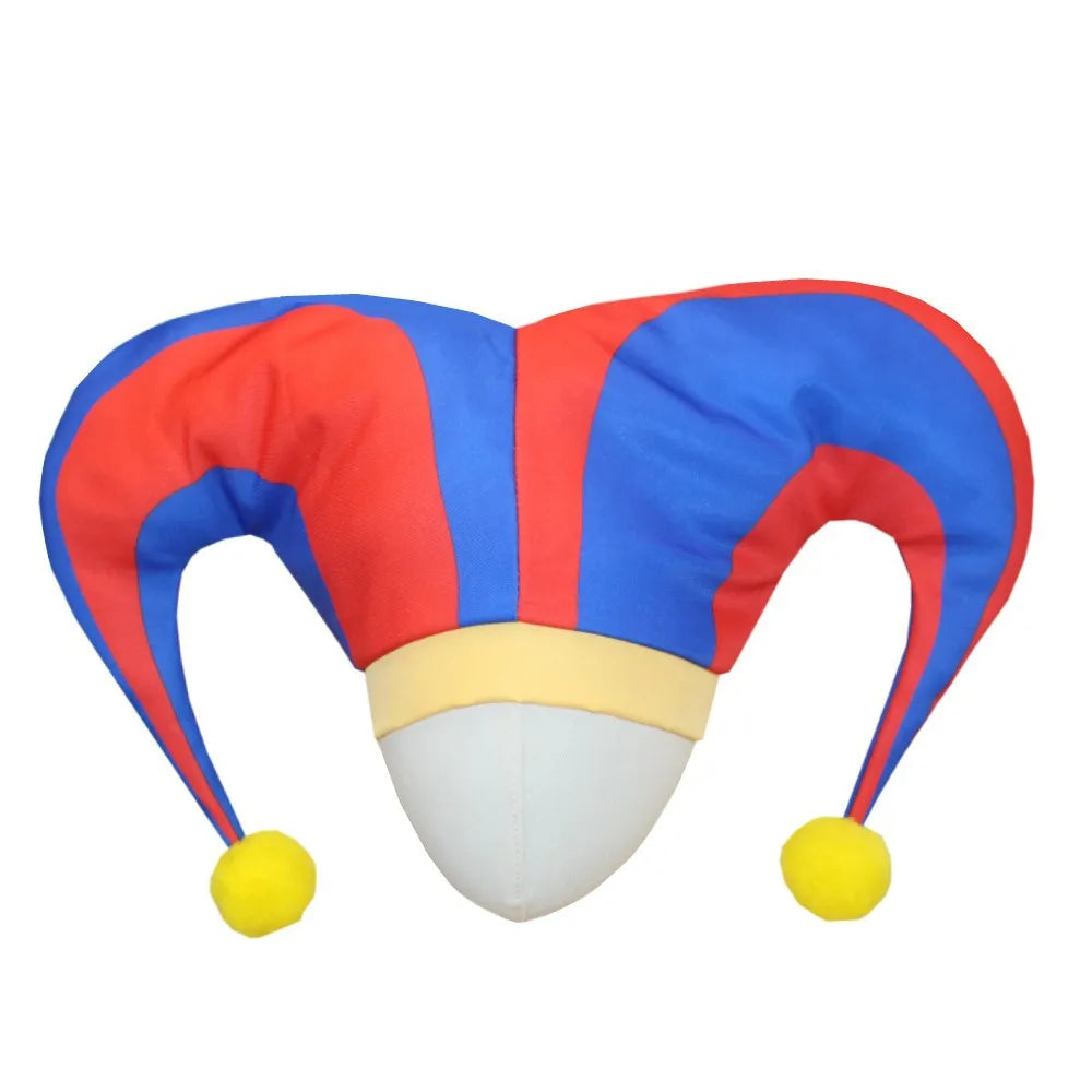 Pomni Digital Circus Cosplay Costume – Christmas Cartoon Jumpsuit with Hat for Kids, Theater Performance, Carnival & Party Outfit
