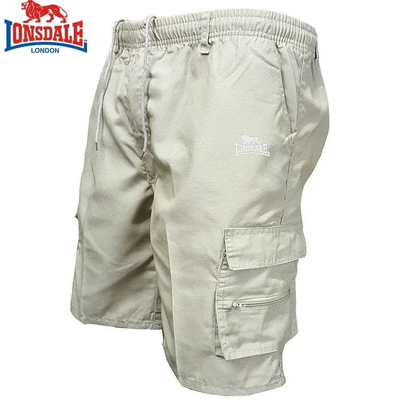 LONSDALE Men's 2024 Outdoor Sports Pants – Embroidered Multi-Pocket Zipper Trousers for Spring & Summer, Running, Hiking & Casual Wear